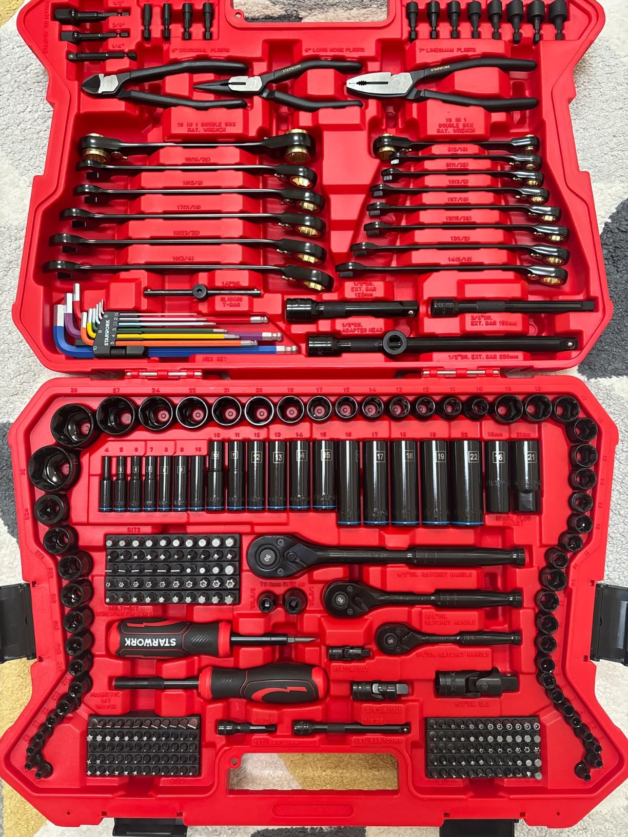 STARWORK TRUE MECHANIC™ 305-Piece Mechanics Tool Set with 120-Tooth Re